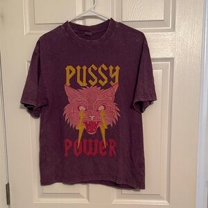 Purple Graphic T-Shirt with Bold Design